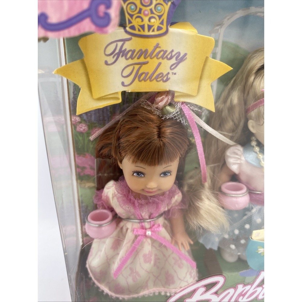 2004 Barbie Kelly FANTASY TALES TEA PARTY Pink/Blue Gown G8381 NRFB - Picture 2 of 14